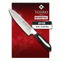 Шеф Нож Кухонный Поварской TOJIRO Flash, длина лезвия 18,0 см, дамасская сталь VG10, 63 слоя, рукоять микарта, Япония