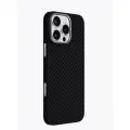 Чехол на iPhone 16 Pro Max, кевлар (арамид) сверхпрочный, черный
