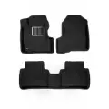 Коврики текстильные 3D Euromat для Honda CR-V III (2006-2012) (3Д Евромат Хонда ЦРВ 3), с металлическим подпятником, черные