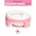 Горшок детский складной 3 в 1 Honeybear Twinset, дорожный, накладка на унитаз, силиконовая вкладка в комплекте