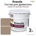Krasula 3л шампиньон, Защитно-декоративный состав для дерева и древесины Красула, пропитка, лазурь