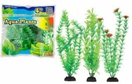 Penn-Plax Растение для аквариума Aqua-Plants, с грузом, зеленое, светящееся в темноте, 6 шт/уп, 20 см