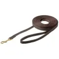 Профессиональный поводок для собак с карабином ZooOne , с латексом, 15мм*7м, коричневый, бронзовый карабин, 73-2598