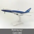 Модель самолета на шасси 20 см, Boeing 747, металл, на подставке