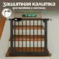 Защитный барьер калитка для проемов и лестниц черный CINLANHOME