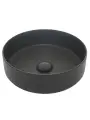 AQM5012 Раковина накладная круглая, цвет темно-серый матовый. 355x355x120