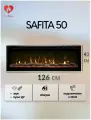 Линейный электроочаг SAFITA 50 (супер-Led пламя, multi-color подсветка пламени и дров, пульт, звук, обогрев) Diamond 50, Saphir 50