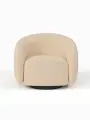 Кресло Крутящееся Manons Maison Kali, механизм Нераскладной, Велюр персиковый/цоколь Black, 82х73х79 см