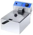 Фритюрница электрическая HURAKAN HKN-FR6E, с корзиной и крышкой, 2.5 кВт, 6 л, нержавеющая сталь