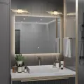 Зеркало Квартал 70*90 с нейтральной LED-подсветкой и антизапотеванием горизонтальное