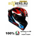 Мотошлем интеграл AGV K-1 S Fastlap красный-синий-черный глянцевый размер XL (61-62)