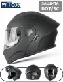 Шлем WTCX NB800-GS DOT, черный, матовый, интегральный, размер XL, мужской