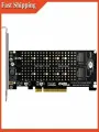 Двойная -Карта PCI-E X8 NVME M.2 M KEY SSD Адаптер Расширения Расширенная Карта Split Card