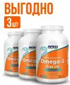 (3 Банки) NOW Омега 3 капс, 1000 мг, 500 шт.
