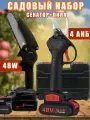 Садовый набор Секатор + Пила, в кейсе, 4 аккумулятора, 800Вт, 2Ач