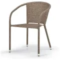 Кресло Afina Y137C-W56, искусственный ротанг/металл, коричневое