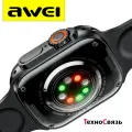 Смарт-часы Awei H37 Apple Watch Ultra копия, черные, Android, iOS, Windows