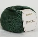 Пряжа Tencel Seam цвет 34 темно-зеленый, 10шт*(150м/50г), 100% тенсель (лиоцелл)