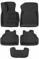 Коврики текстильные 3D Euromat для BMW X3 F25 (2010-2017) / X4 F26 (2014-2018) (Евромат 3Д для БМВ Х3 Ф25 / Х4 Ф26), с полиуретановым подпятником, темносерые