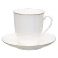 Кофейная пара Императорский фарфоровый завод Золотой кантик, форма Ветерок белый 1 2