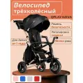 Велосипед трехколесный QPLAY NOVA (2024) детский, алюминиевая рама, для роста 70-110 см, цвет золотой черный