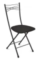 Стул Nika Ника 1, складной, металл, экокожа, черный