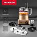 Кухонный комбайн электрический редмонд FP608, измельчитель, мультирезка, терка, соковыжималка, 8 в 1, 1300 Вт, бронза