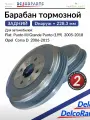 Барабан тормозной на Опель Корса Д, Корса Е, Фиат Гранде Пунто, Пунто