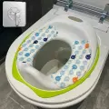 Накладка на унитаз детская Икеа Тоссиг, нескользящая, белый / зеленый