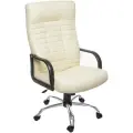 Компьютерное кресло Роскресла Атлант М (Хром) офисное, обивка: экокожа, цвет: бежевый