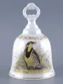 Винтажный коллекционный колокольчик Луговой жаворонок из серии Певчие птицы Америки. Фарфор, деколь, золочение. Danbury Mint, Западная Германия, 1970- ее годы.