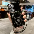 Чехол OPPOReno11 Pro, для OPPO Reno11 Pro, с кронштейном и шнурком, классический черный