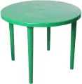 Стол пластиковый круглый Стандарт Пластик, диаметр 90 см, цвет: зеленый