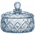 Банка Lefard из стекла для сыпучих продуктов с крышкой Diamant Blue 12 х 10 см, 320 мл