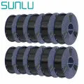 SUNLU PETG Filament, Black, 1.75mm,10PCS,13KG, with detachable spool.enhanced toughness and is suitable for 3D printers