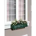 Ящик для цветов, балконный ящик, кашпо Тироль, 100 см, 1 шт, темно-зеленый, оцинкованная сталь