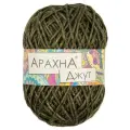 Пряжа ARACHNA JUTE 100% джут 5 шт.х100г 90м №019 тёмно-зелёный