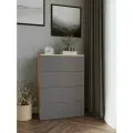 Комод для вещей, 60х35х85 см, для спальни и офиса, 4 ящика, без ручек, шариковые направляющие