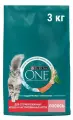 Сухой корм Purina ONE полнорационный для стерилизованных кошек и кастрированных котов, с высоким содержанием лосося, 3 кг