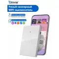 Умный выключатель Tuya с Алисой Wi-Fi тройной сенсорный без нуля (нейтрального провода) белый стеклянный