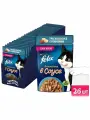 Влажный корм Felix Sensations, в соусе треска с томатами, 75 г x 26 шт