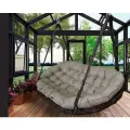 Качели подвесные Mamsi-Papsi садовый диван 185х100см коричневый бежевый