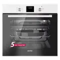 Электрический встраиваемый духовой шкаф Simfer 60см белый, 7 режимов (конвекция, гриль), таймер