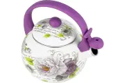 Чайник Lara VIOLET эмаль 2.2 л, индукционное дно, свисток, автоподъем крышки LR00-20 VIOLET