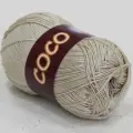 Пряжа VITA cotton COCO Vita, суровый - 004, 100% мерсеризованный хлопок, 5 мотков, 50 г, 240 м.
