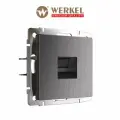 Розетка Ethernet RJ-45 (графит рифленый) W1181004 Werkel