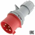 Вилка YS CEE-025N кабельная 3P+N+E 32А 415В IP44 с сальником