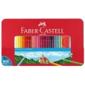 Карандаши цветные 60 цветов Faber-Castell (2 ч/г карандаша+ластик+точилка, 6гр) метал. коробка (115894)