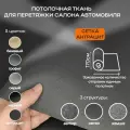 Потолочная ткань для Автомобиля Сетка Антрацит на поролоне 4мм - 1пог. м х 1700мм - Автоткань - обивочный материал для перетяжки салона