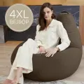 Кресло-мешок груша Laavi Home, размер ХXXXL, мебельный велюр, горький шоколад